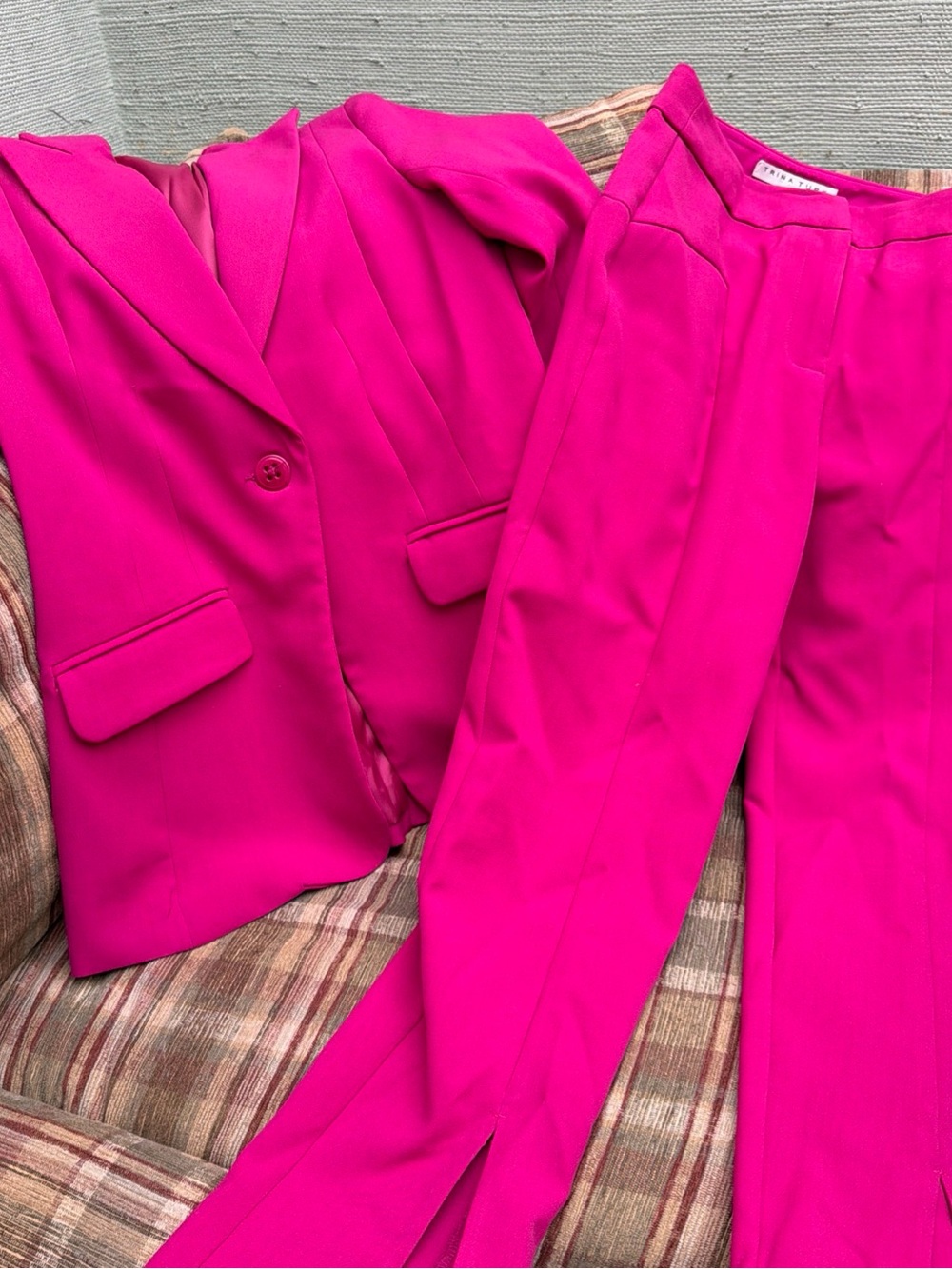 Trina Turk Hot Pink Tailored Blazer and High-Waist Trousers